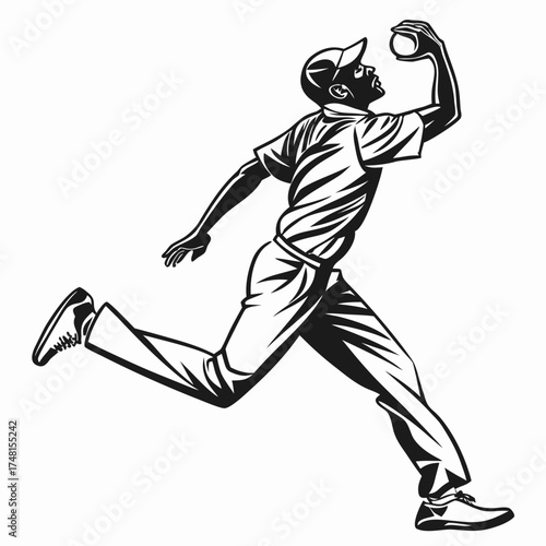 Bowling Player Vector Silhouette – Sport Game Illustration on White Background
