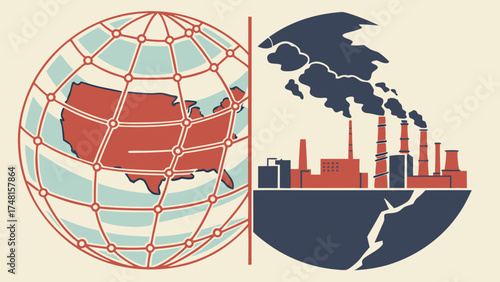 Global Warming Climate Change Environmental Issues Pollution Industrial Pollution Factory Emissions Earth Planet Ecology Sustainability Global Issues World Environment Nature Indust.