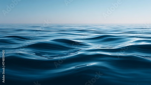 calm blue water surface with gentle ripples and soft reflections, realistic liquid texture, serene minimal background, natural ocean wave pattern, clean abstract wallpaper aesthetic, high detail