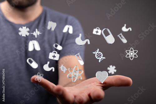 Medical icons, health, well...