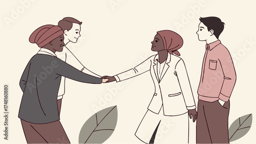 Diverse group of people shaking hands collaboration teamwork partnership agreement unity togetherness support cooperation community connection meeting business corporate professiona.