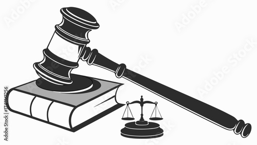 Law Gavel Scales of Justice Book Legal Concept Legal System Law Firm Justice Court Judge Law Icon Law Symbol Legal Illustration Law and Order Judicial System Legal Background Legal.