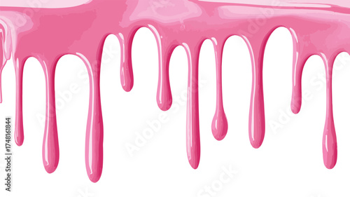 Sensational Pink Liquid Dripping Melted Candy: Sweet Dessert Abstract Background