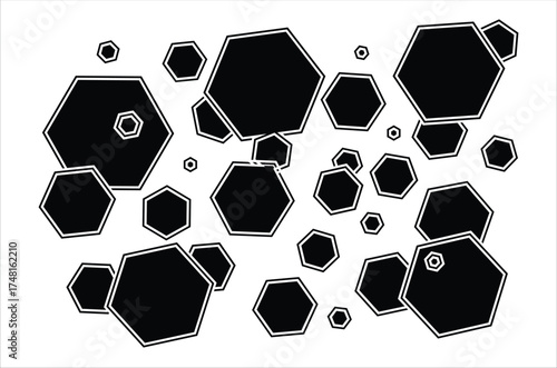 abstract background with hexagons