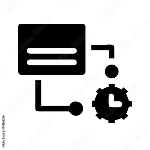 Diagram of server with clock