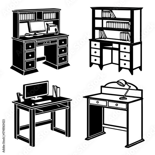 furniture icons set