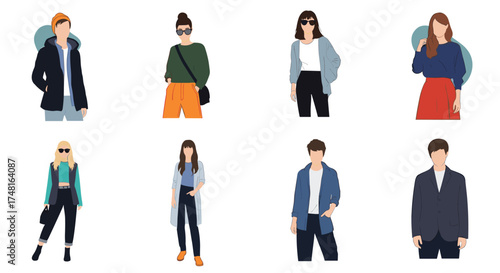 Fashionable people showcasing diverse styles and outfits for various occasions.