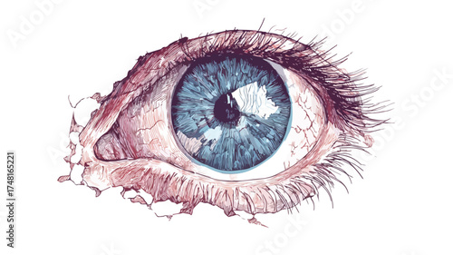 Excited View of Eye Searching Concept Vector Illustration