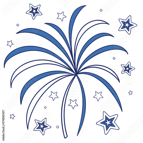 Firework Icons  – Colorful Festival Celebration Vector Illustration
