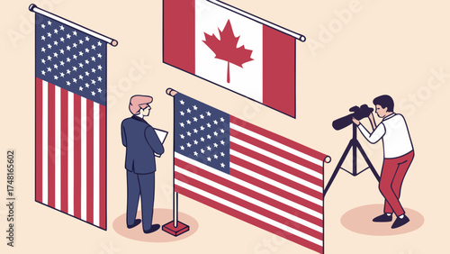 International Relations Political Event Press Conference Flags Photographer Speaker News Meeting Diplomacy Global Politics International Cooperation Business Meeting Conference Annou.