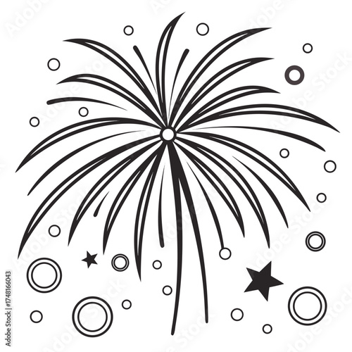 Firework Icons  – Colorful Festival Celebration Vector Illustration