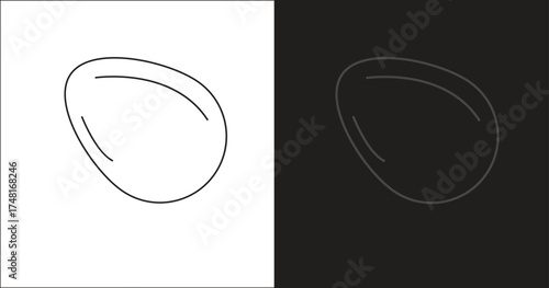 Two Black and white egg 