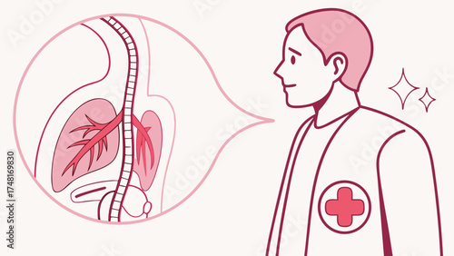 Respiratory System Diagram Healthcare Professional Medical Illustration Lungs Anatomy Pulmonary System Human Anatomy Doctor Health Medicine Medical Concept Medical Graphic Healthcare.