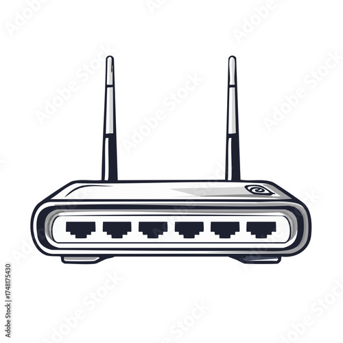 Essential Wireless Router with Dual Antennas for High-Speed Internet and Network Connectivity Device