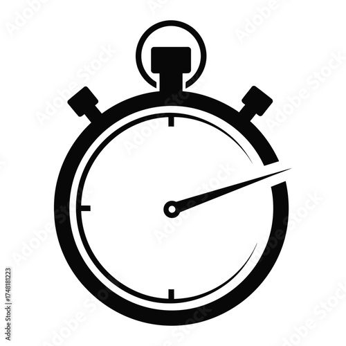 Classic stopwatch icon symbolizing time management speed accuracy and countdown timer