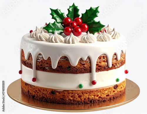 Xmas cake Generated image