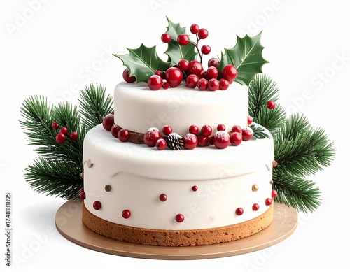 Xmas cake Generated image