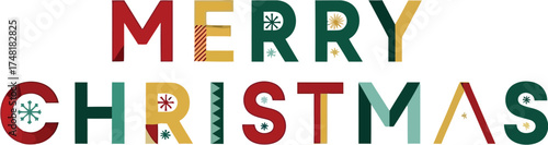 Vector art of merry christmas text for christmas celebration