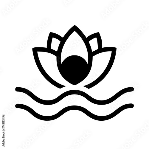 Lotus flower on water, a symbol of purity