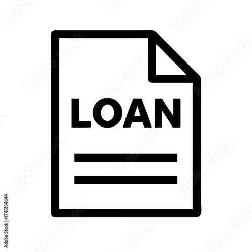 Loan document icon, representing financial agreement
