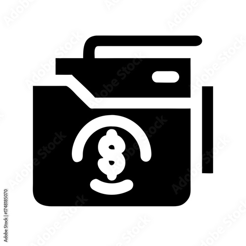 Financial folder with dollar sign
