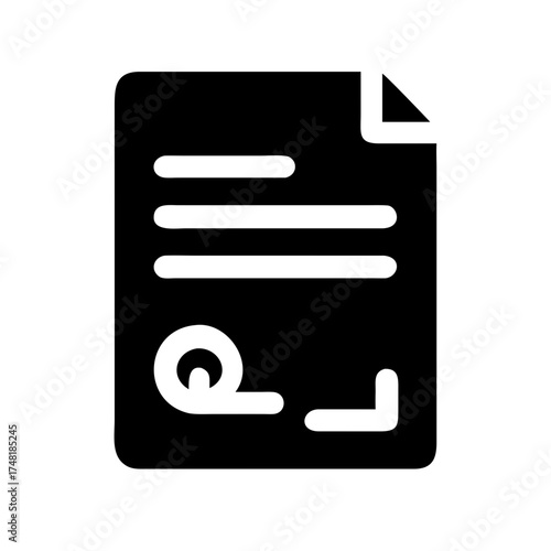 Contract document with signature