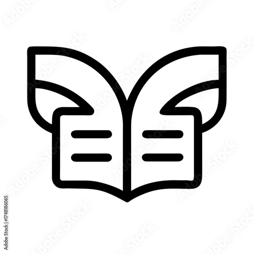 Open book icon, representing knowledge and learning