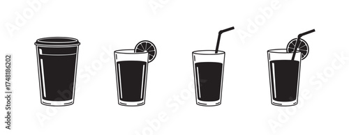 Print tequila shot black silhouette icon - of a soft drinks tequila shot simple vector art. Alcoholic drinks collection vector illustration.