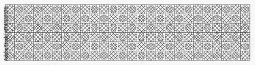 Geometric flower shapes line pattern background in black and white shades for wall décor, textiles, interior design, banners and more.