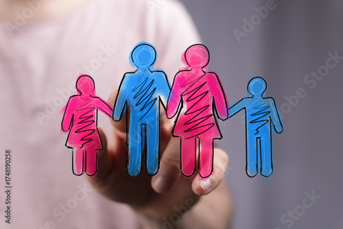 Image of a family unit, sym...