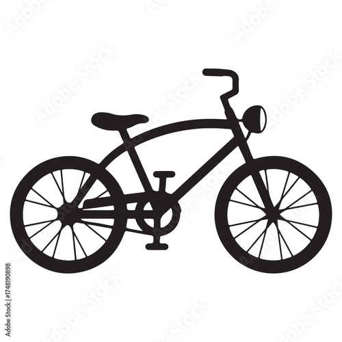 Classic Bicycle Silhouette Vintage Design for Posters Logos and Design Elements Vector Illustration for Bike Shops and Cycling Enthusiasts