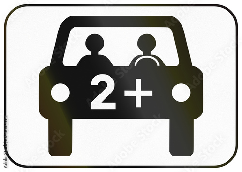 Additional road sign panel used in France - Carpooling