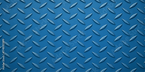 Seamless industrial diamond plate metal texture surface pattern for steel floor construction