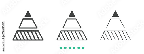 Chart and Diagram icon. Thin line icon vector