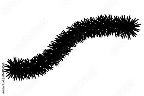 christmas tinsel  silhouette illustration