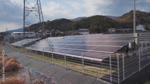 solar panels on farm fields in Japan
