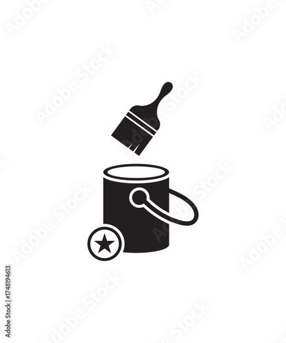 paint with bucket icon, vector best flat icon.