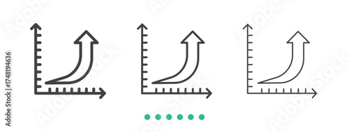 Chart and Diagram icon. Thin line icon vector