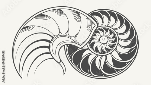 Abstract illustration of a spiral design.