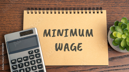 Obraz na plátně Minimum wage is the lowest legal amount of pay that employers are required to give workers per hour, day, or month, ensuring basic income and labor protection