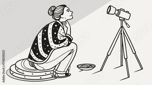 Observing the Stars with Telescope.