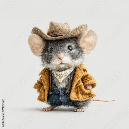 mouse dressed as a cowboy