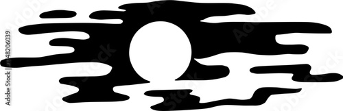 in the night cartoon style vector illustration