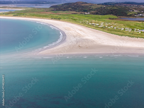 Aerial view of Portnoo and Inishkeel in County Donegal, Ireland