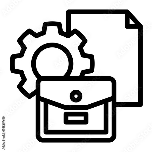 Legal Administration Accounting icon from the Notary icon collection (Outline Style)