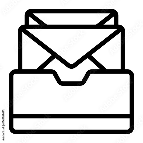 Document Archive Dossier System icon from the Notary icon collection (Outline Style)
