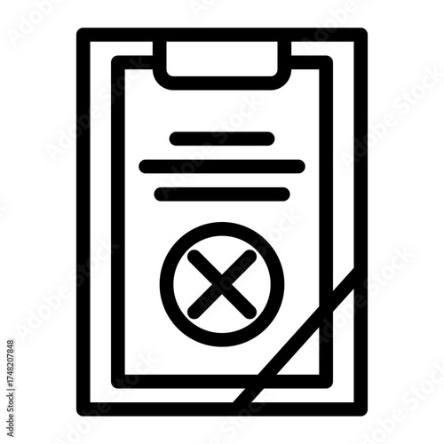 Testamentary Document Certification icon from the Notary icon collection (Outline Style)