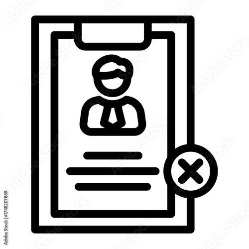Legal Document File icon from the Notary icon collection (Outline Style)