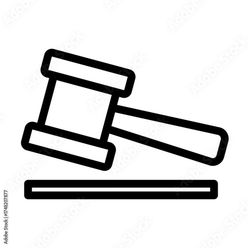 Legal Verdict Judgment icon from the Notary icon collection (Outline Style)