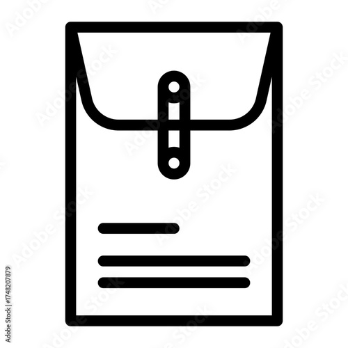 Confidential Archive Dossier icon from the Notary icon collection (Outline Style)